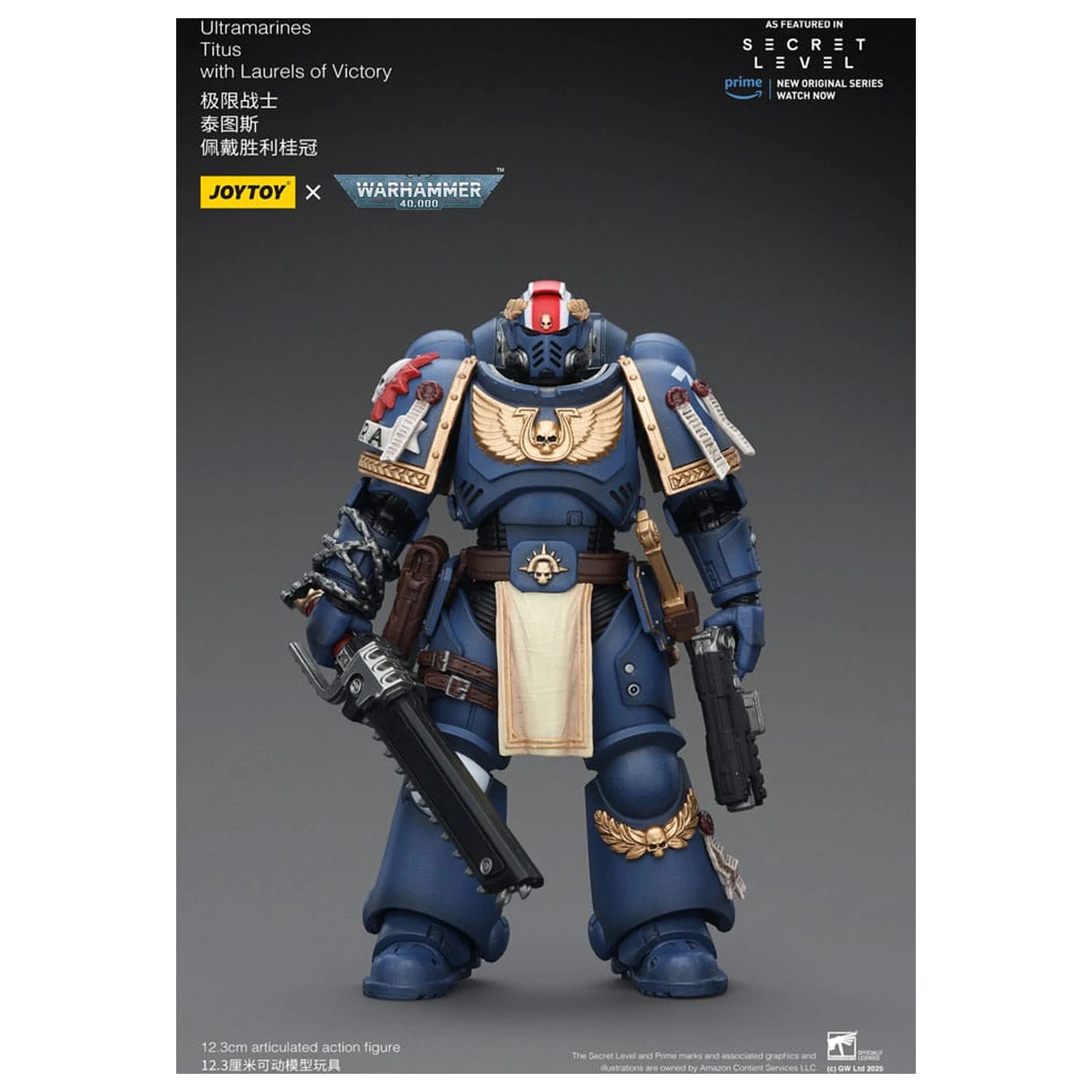 Warhammer 40,000 Akcijska figura Ultramarines Titus with Laurels of Victory 13 cm fotografija proizvoda