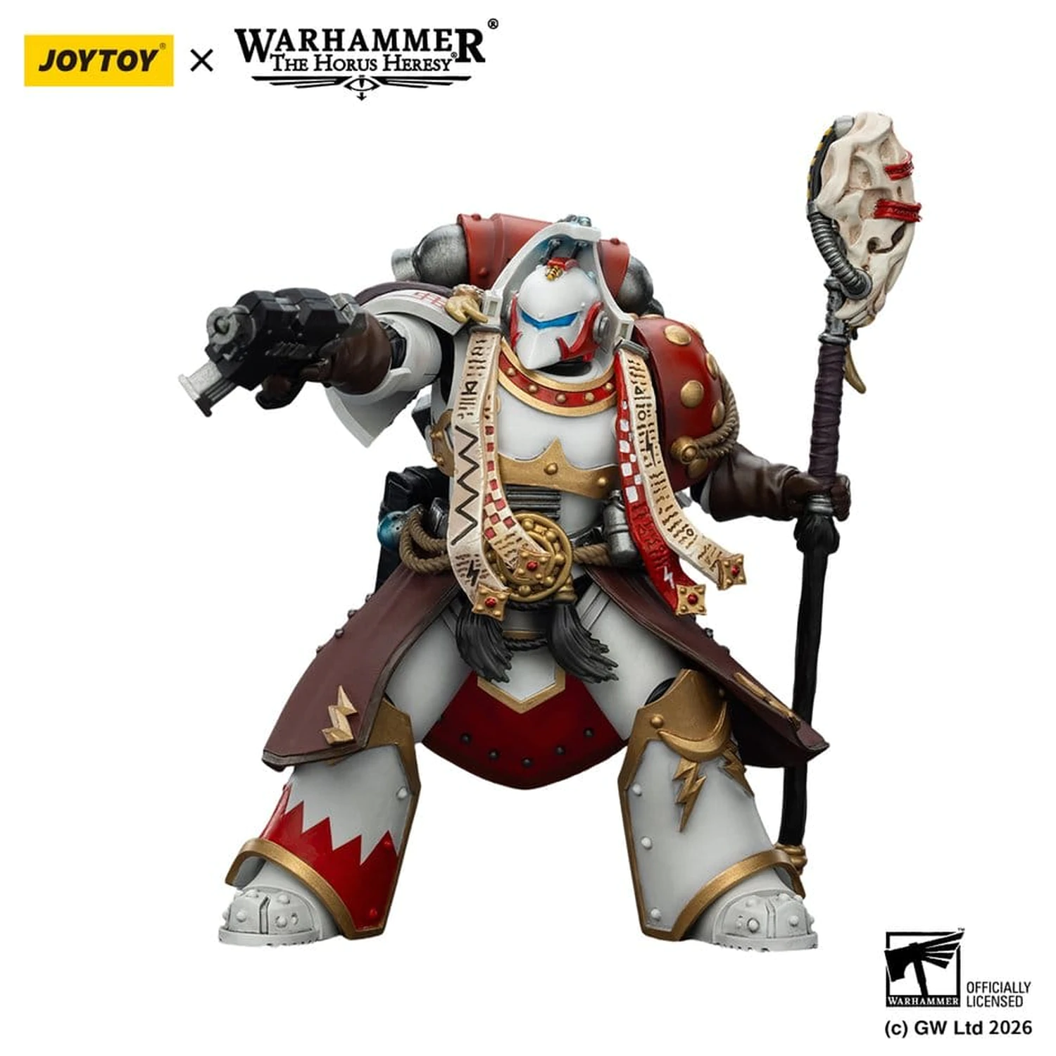 Warhammer 40,000 figurica White Scars Stormseer Consul s Force Staffom i Bolt Pistolom 12 cm fotografija proizvoda