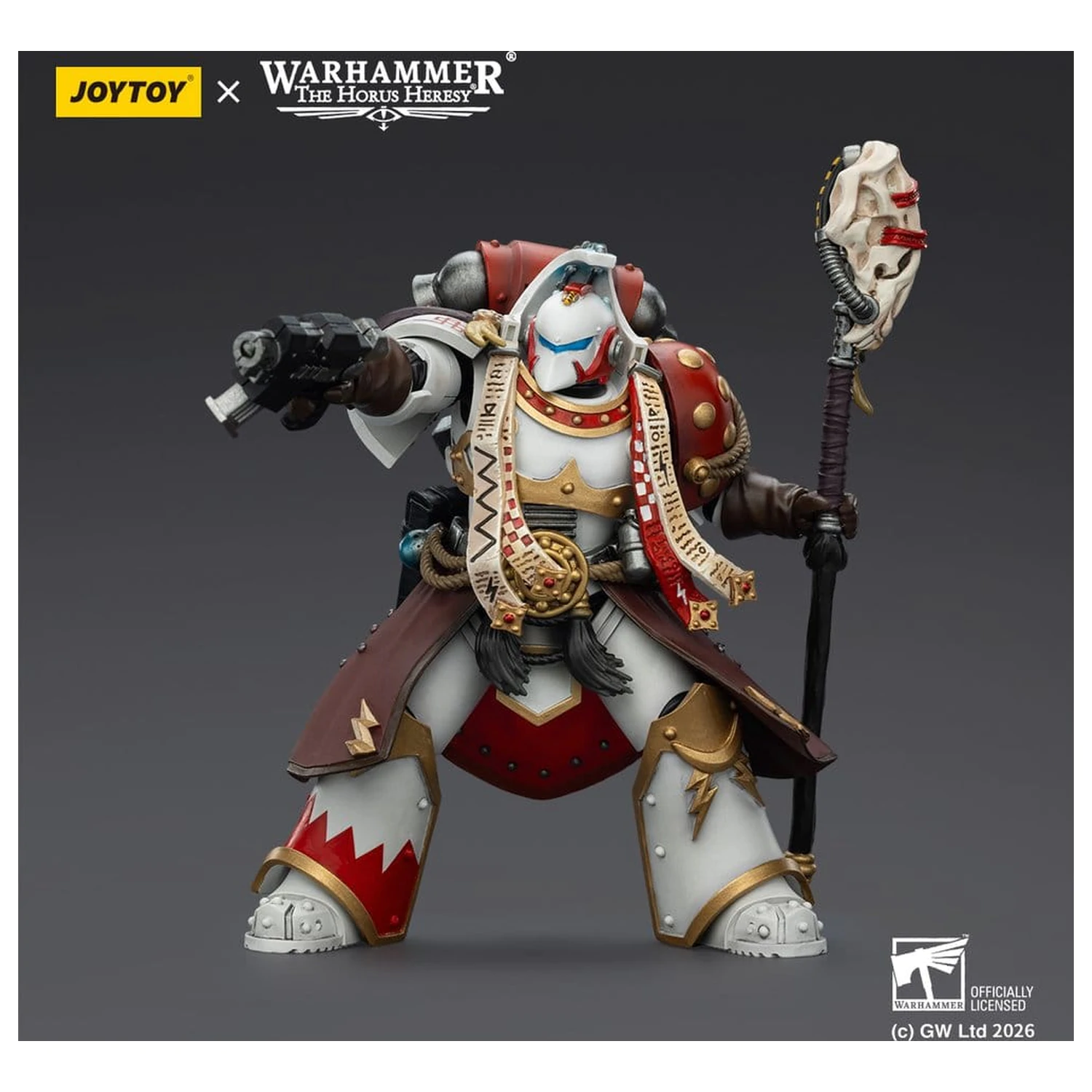 Warhammer 40,000 figurica White Scars Stormseer Consul s Force Staffom i Bolt Pistolom 12 cm fotografija proizvoda