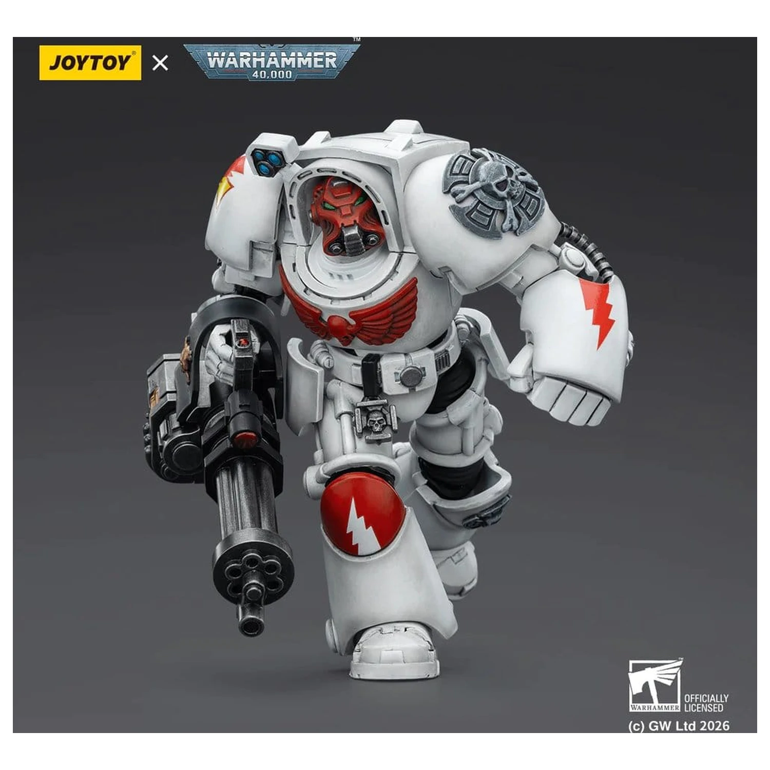 Warhammer 40,000 Akcijska figura White Scars Terminator 3 s Power Fist i Assault Cannon 14 cm fotografija proizvoda
