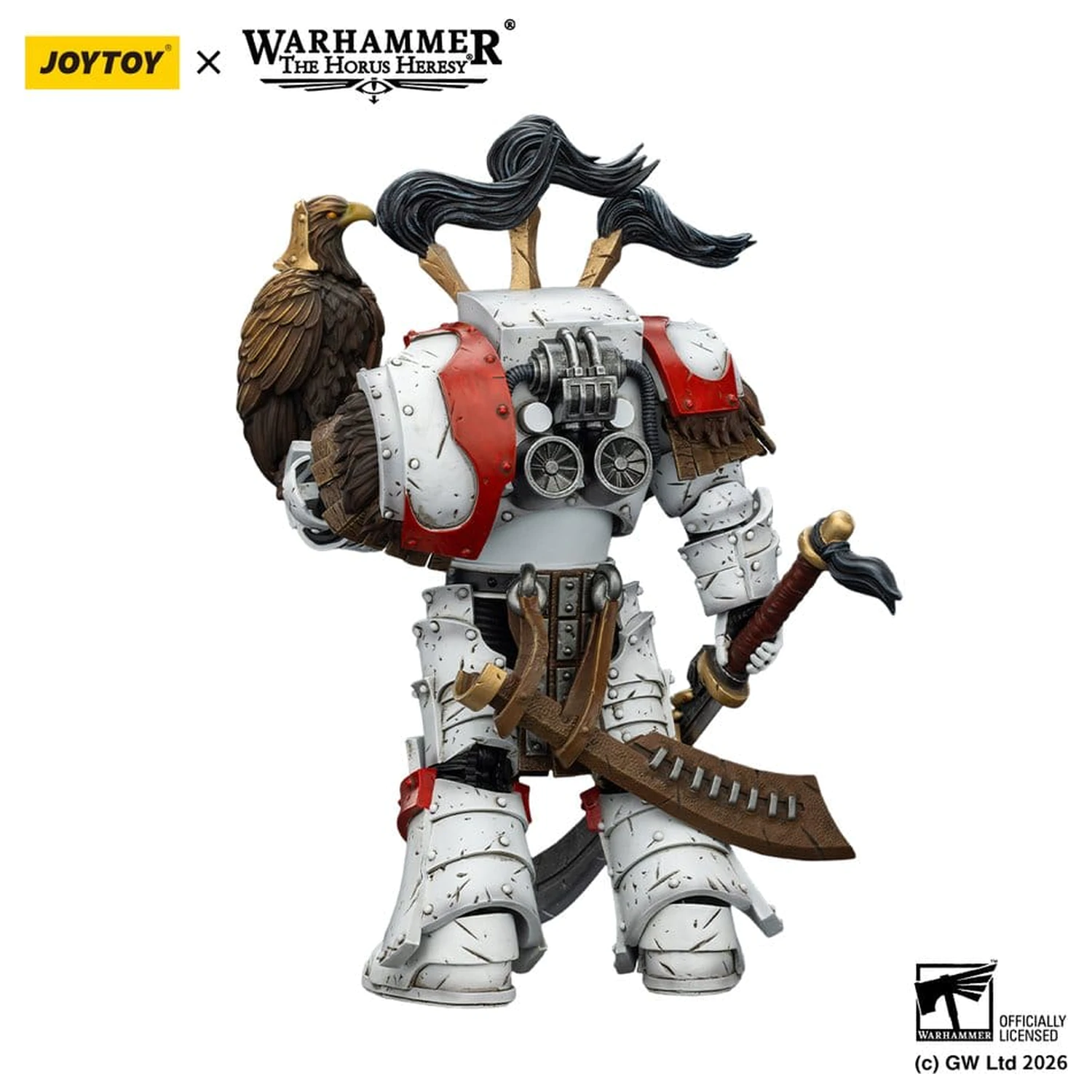 Warhammer 40,000 Akcijska figura White Scars Legion Praetor u Cataphractii Terminator Oklopu s Cyber Hawkom, Chogorian mačem i combi-melta oružjem 14 cm fotografija proizvoda