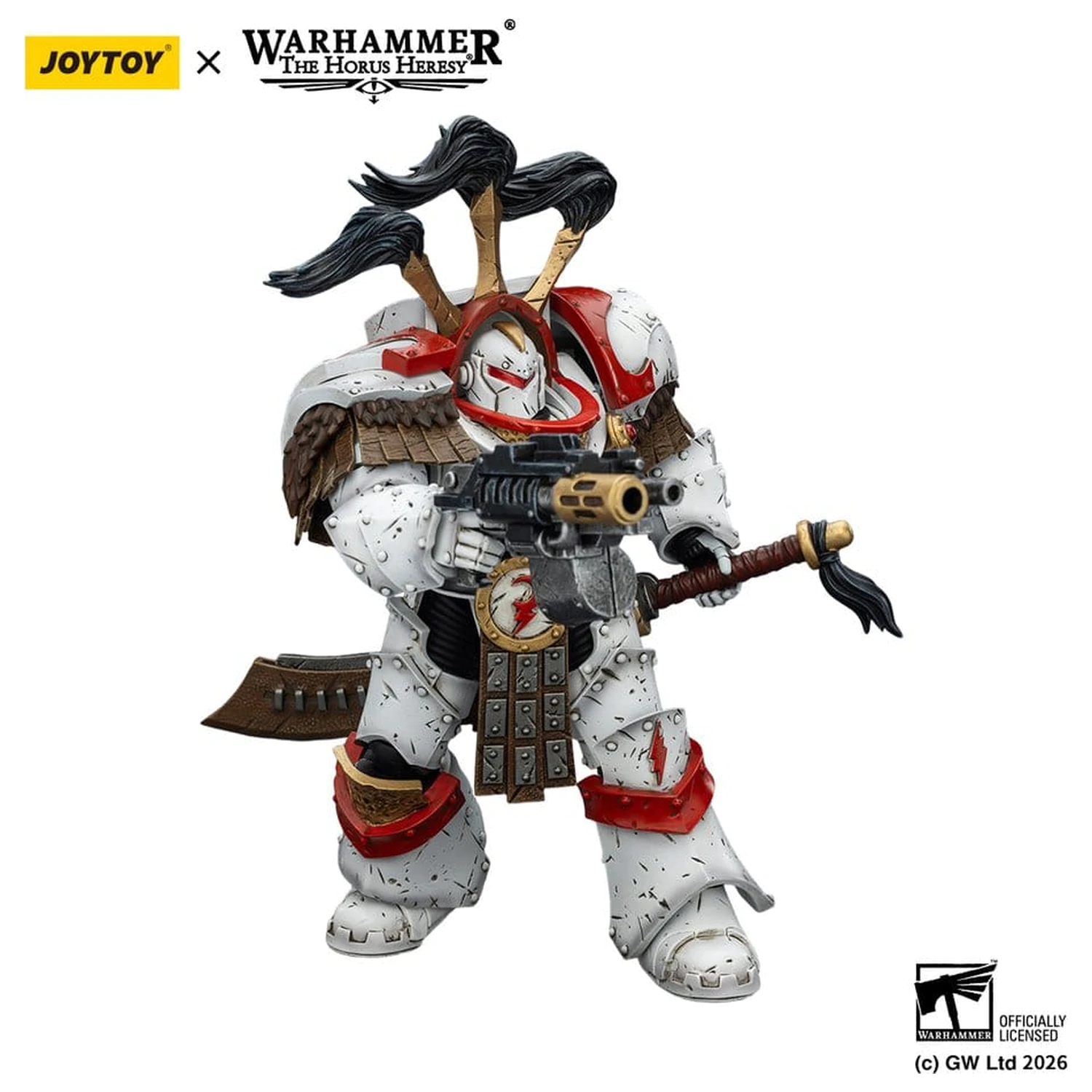 Warhammer 40,000 Akcijska figura White Scars Legion Praetor u Cataphractii Terminator Oklopu s Cyber Hawkom, Chogorian mačem i combi-melta oružjem 14 cm fotografija proizvoda