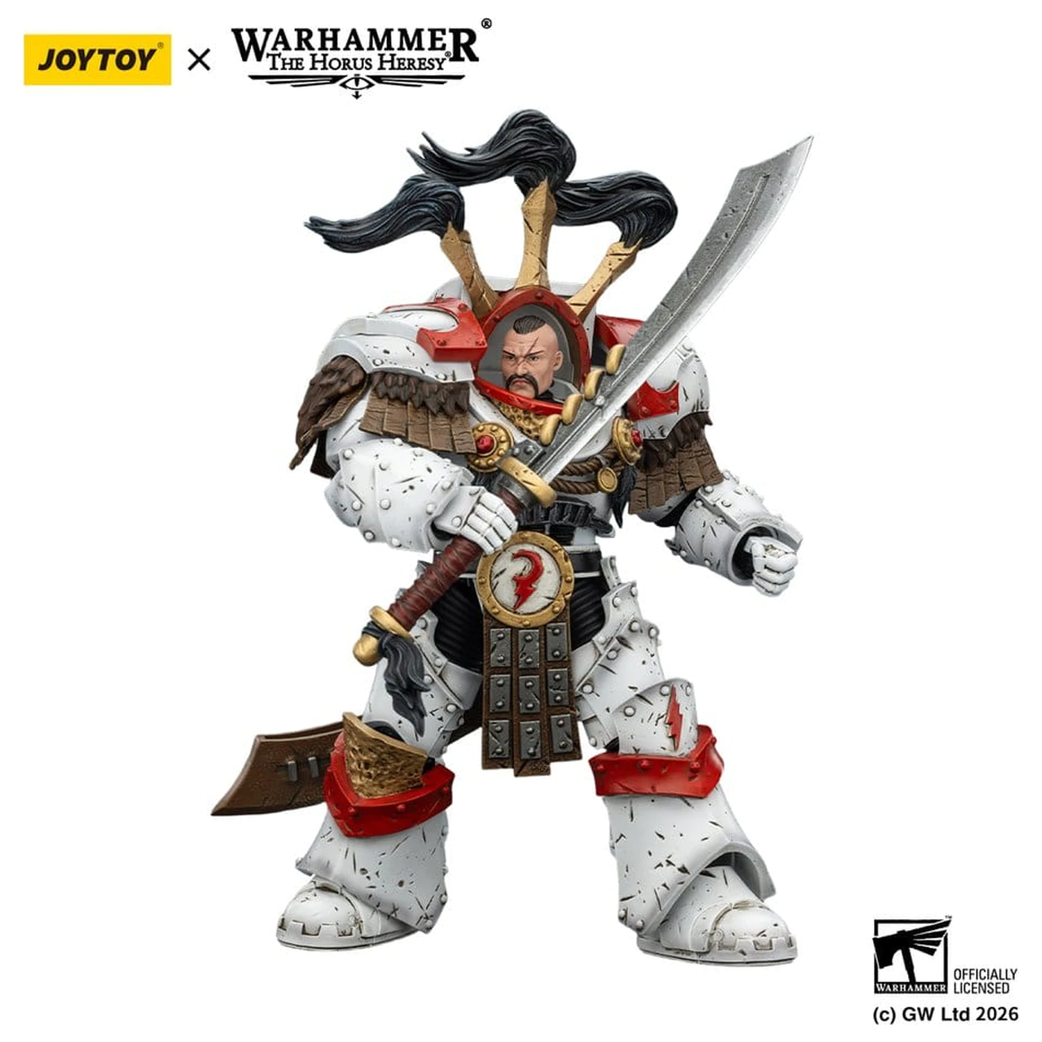 Warhammer 40,000 Akcijska figura White Scars Legion Praetor u Cataphractii Terminator Oklopu s Cyber Hawkom, Chogorian mačem i combi-melta oružjem 14 cm fotografija proizvoda