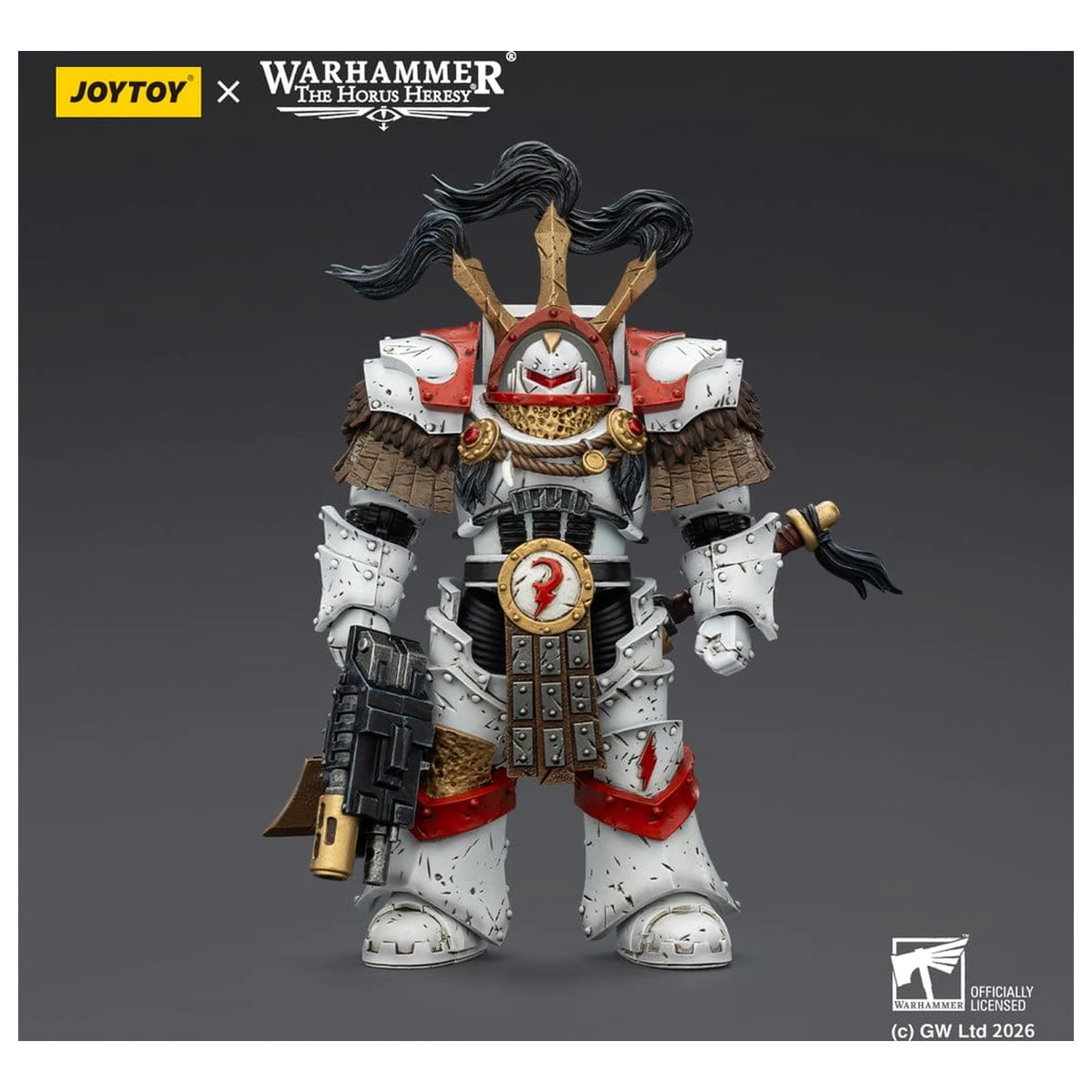 Warhammer 40,000 Akcijska figura White Scars Legion Praetor u Cataphractii Terminator Oklopu s Cyber Hawkom, Chogorian mačem i combi-melta oružjem 14 cm fotografija proizvoda