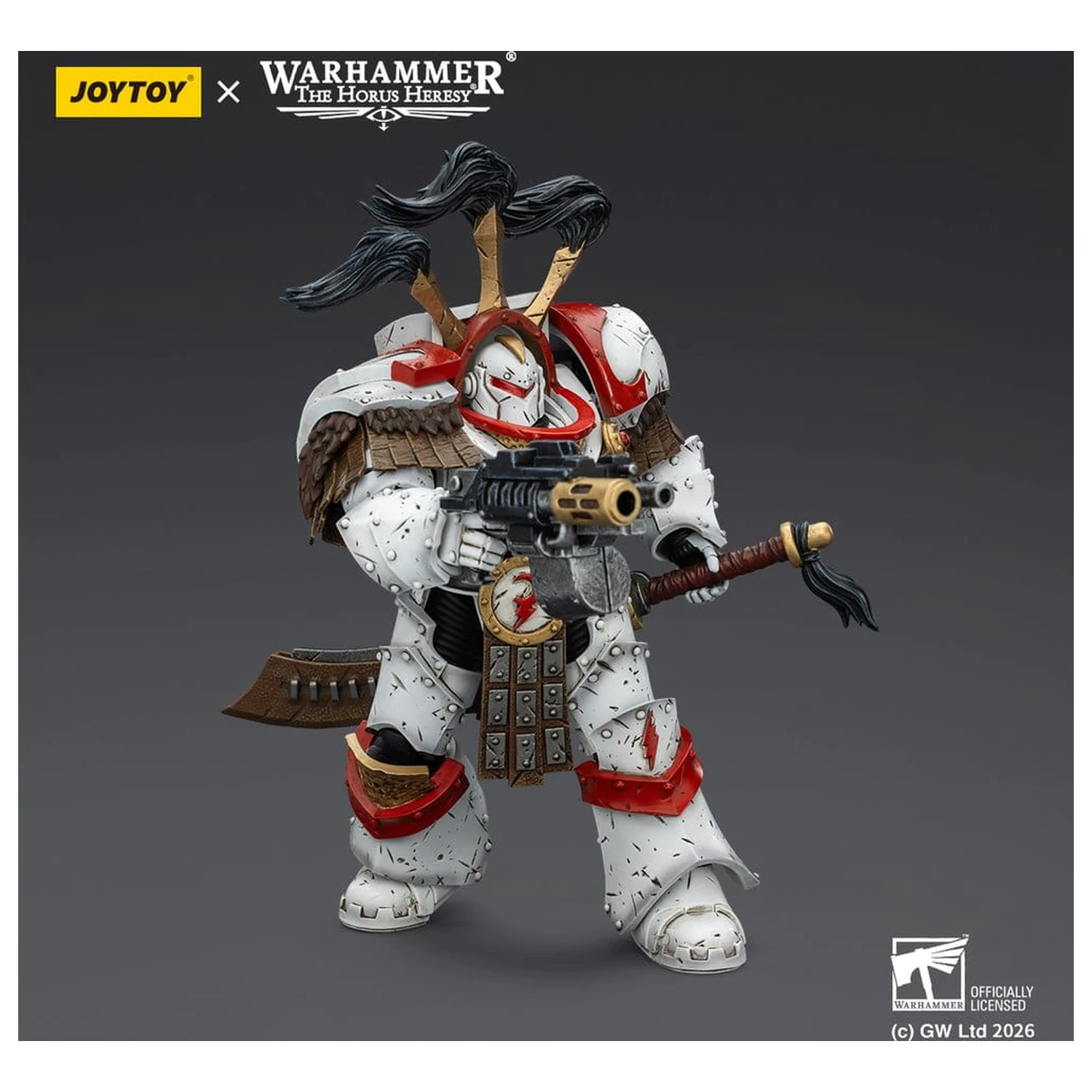 Warhammer 40,000 Akcijska figura White Scars Legion Praetor u Cataphractii Terminator Oklopu s Cyber Hawkom, Chogorian mačem i combi-melta oružjem 14 cm fotografija proizvoda