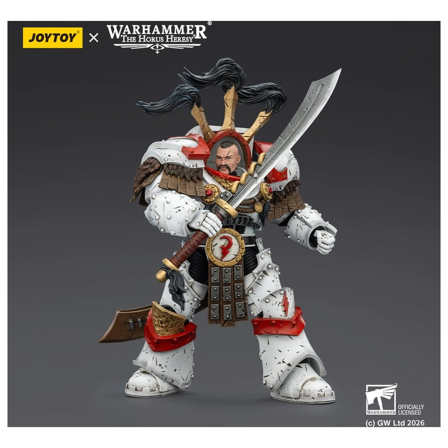 Warhammer 40,000 Akcijska figura White Scars Legion Praetor u Cataphractii Terminator Oklopu s Cyber Hawkom, Chogorian mačem i combi-melta oružjem 14 cm fotografija proizvoda