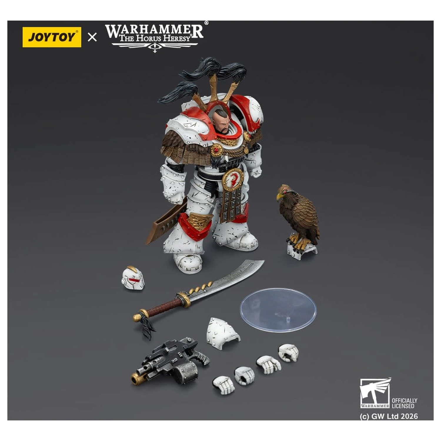Warhammer 40,000 Akcijska figura White Scars Legion Praetor u Cataphractii Terminator Oklopu s Cyber Hawkom, Chogorian mačem i combi-melta oružjem 14 cm fotografija proizvoda