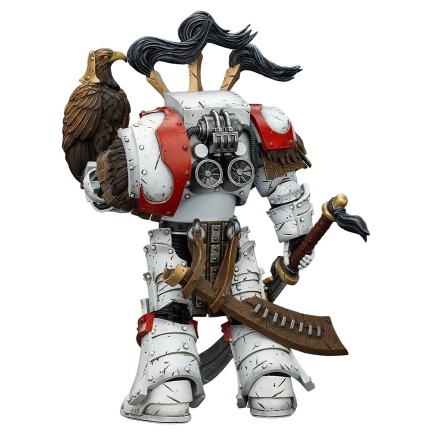 Warhammer 40,000 Akcijska figura White Scars Legion Praetor u Cataphractii Terminator Oklopu s Cyber Hawkom, Chogorian mačem i combi-melta oružjem 14 cm fotografija proizvoda