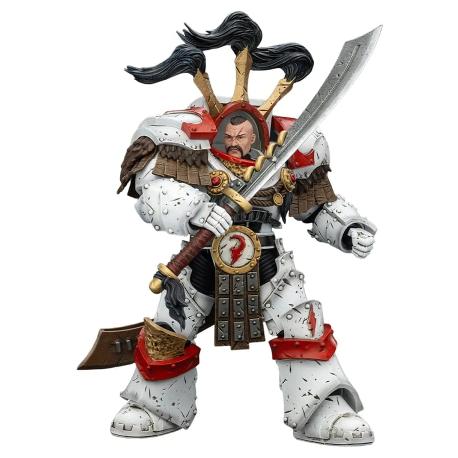 Warhammer 40,000 Akcijska figura White Scars Legion Praetor u Cataphractii Terminator Oklopu s Cyber Hawkom, Chogorian mačem i combi-melta oružjem 14 cm fotografija proizvoda