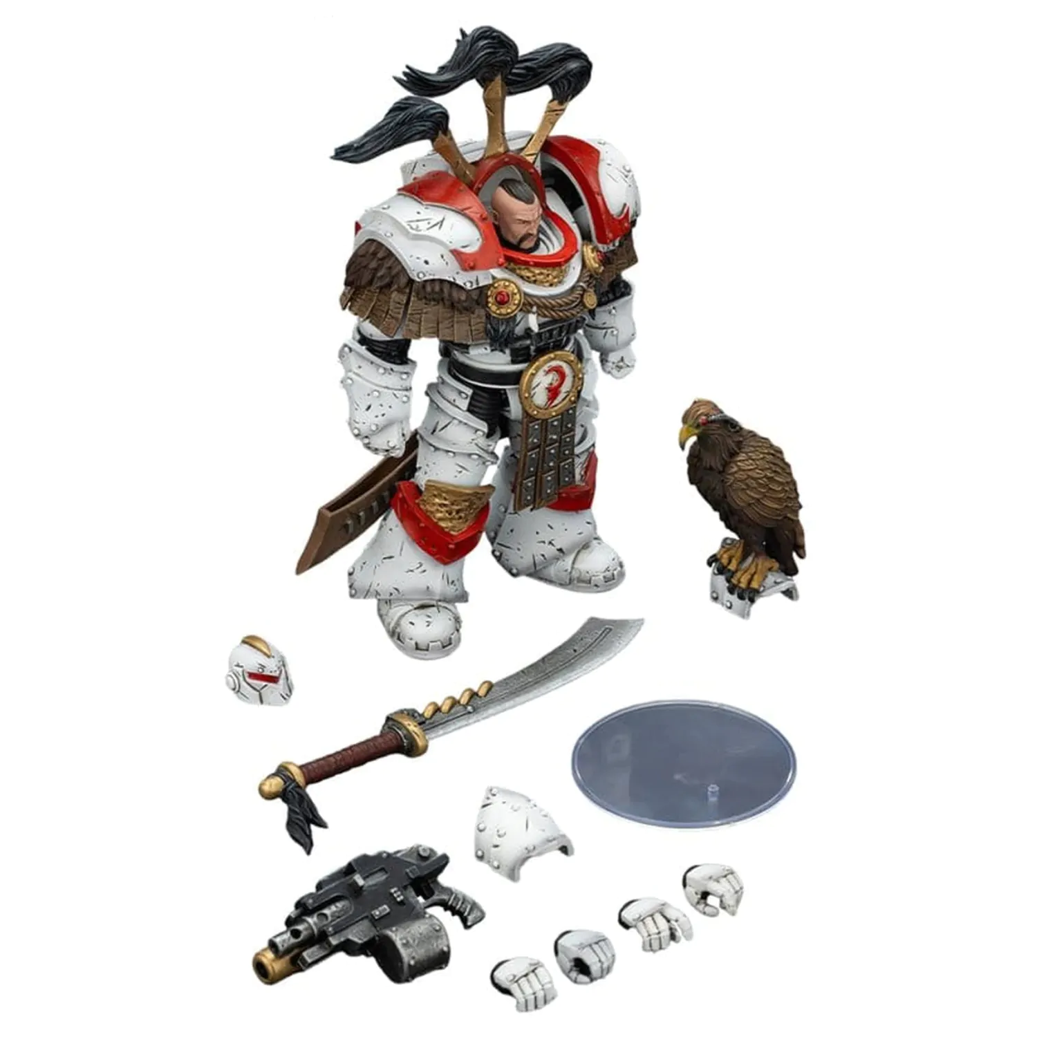 Warhammer 40,000 Akcijska figura White Scars Legion Praetor u Cataphractii Terminator Oklopu s Cyber Hawkom, Chogorian mačem i combi-melta oružjem 14 cm fotografija proizvoda
