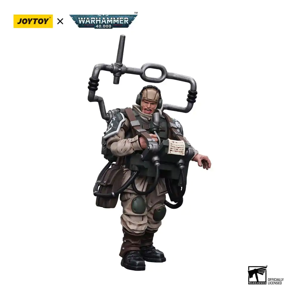 Warhammer 40k akcijska figura 1/18 Astra Militarum Cadian Command Squad Veteran s Master Vox 12 cm fotografija proizvoda