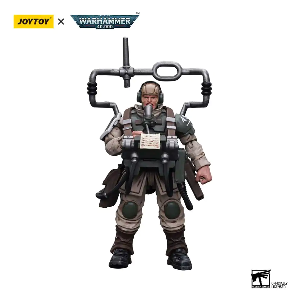 Warhammer 40k akcijska figura 1/18 Astra Militarum Cadian Command Squad Veteran s Master Vox 12 cm fotografija proizvoda