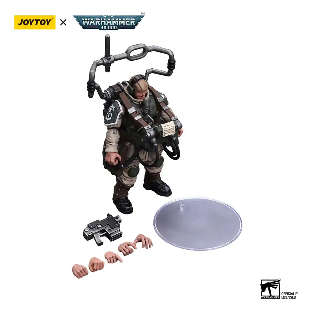 Warhammer 40k akcijska figura 1/18 Astra Militarum Cadian Command Squad Veteran s Master Vox 12 cm fotografija proizvoda
