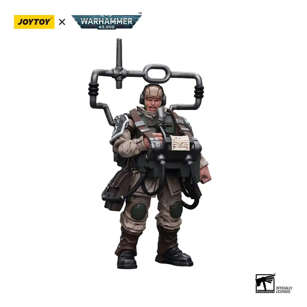 Warhammer 40k akcijska figura 1/18 Astra Militarum Cadian Command Squad Veteran s Master Vox 12 cm fotografija proizvoda