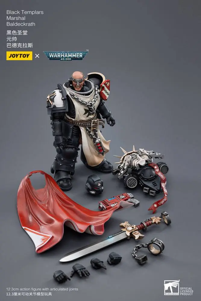 Warhammer 40k akcijska figura 1/18 Black Templars Marshal Baldeckrath 12 cm fotografija proizvoda