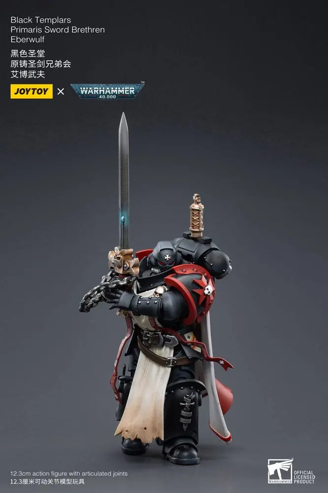 Warhammer 40k akcijska figura 1/18 Black Templars Primaris Sword Brethren Eberwulf 12 cm fotografija proizvoda