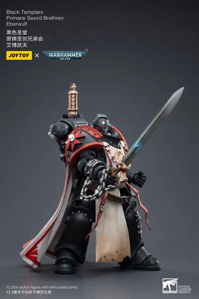 Warhammer 40k akcijska figura 1/18 Black Templars Primaris Sword Brethren Eberwulf 12 cm fotografija proizvoda