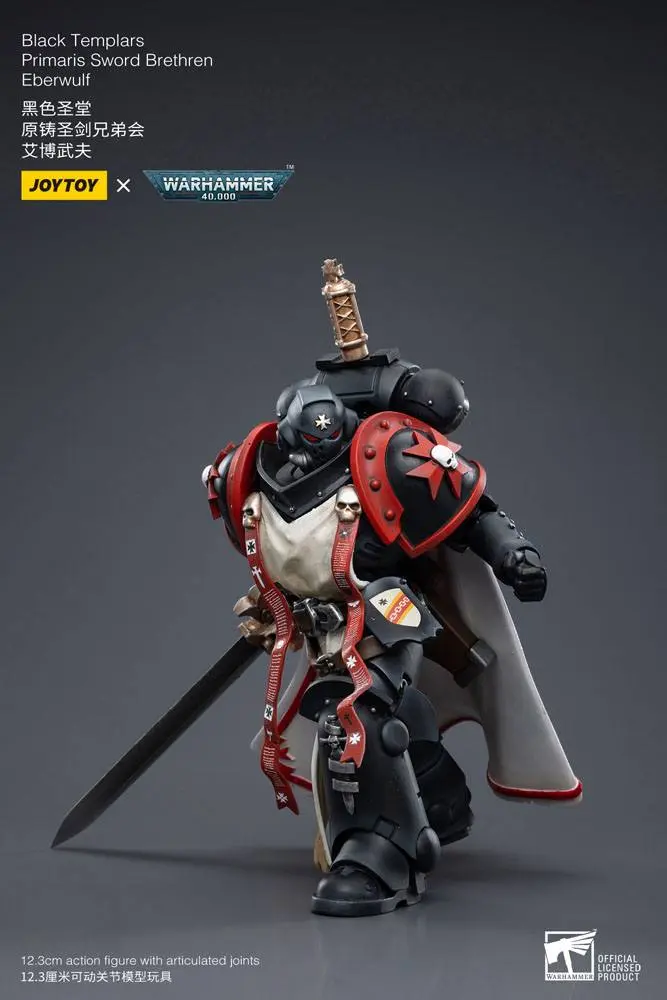 Warhammer 40k akcijska figura 1/18 Black Templars Primaris Sword Brethren Eberwulf 12 cm fotografija proizvoda