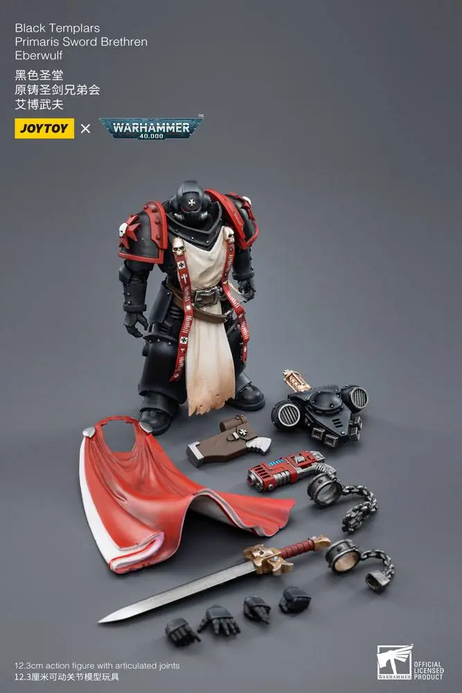 Warhammer 40k akcijska figura 1/18 Black Templars Primaris Sword Brethren Eberwulf 12 cm fotografija proizvoda