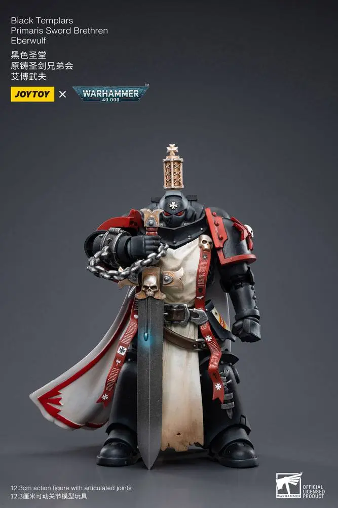 Warhammer 40k akcijska figura 1/18 Black Templars Primaris Sword Brethren Eberwulf 12 cm fotografija proizvoda