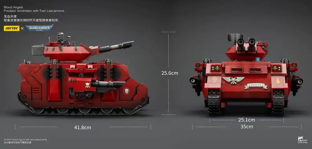 Warhammer 40k akcijska figura 1/18 Blood Angels Predator Annihilator s dvostrukim Lascannonima 26 cm fotografija proizvoda