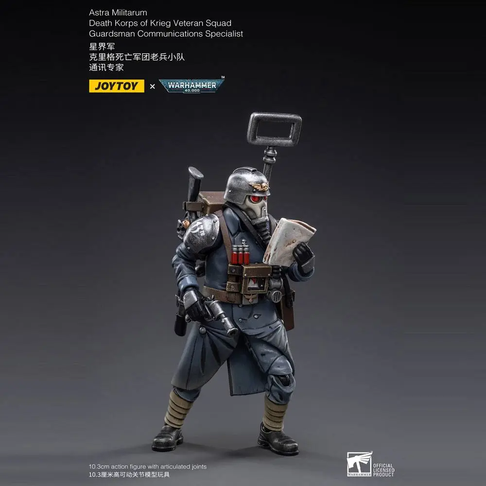 Warhammer 40k akcijska figura 1/18 Death Korps of Krieg Veteran Squad Guardsman Communications Specialist 10 cm fotografija proizvoda