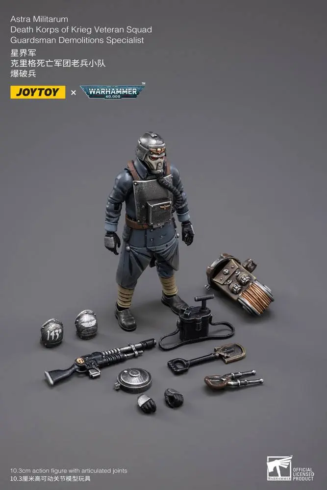 Warhammer 40k akcijska figura 1/18 Death Korps of Krieg Veteran Squad Guardsman Demolitions Specialist 10 cm fotografija proizvoda