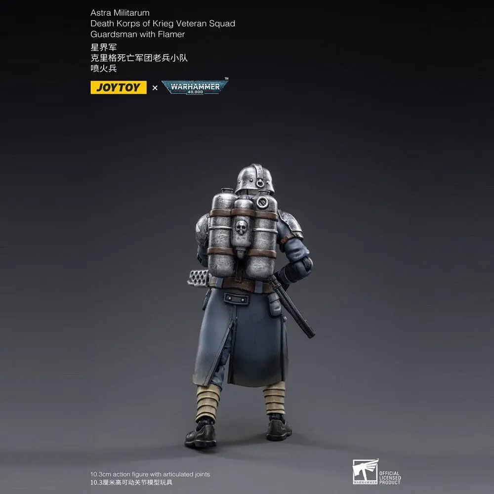 Warhammer 40k akcijska figura 1/18 Death Korps of Krieg Veteran Squad Guardsman s bacačem plamena 10 cm fotografija proizvoda