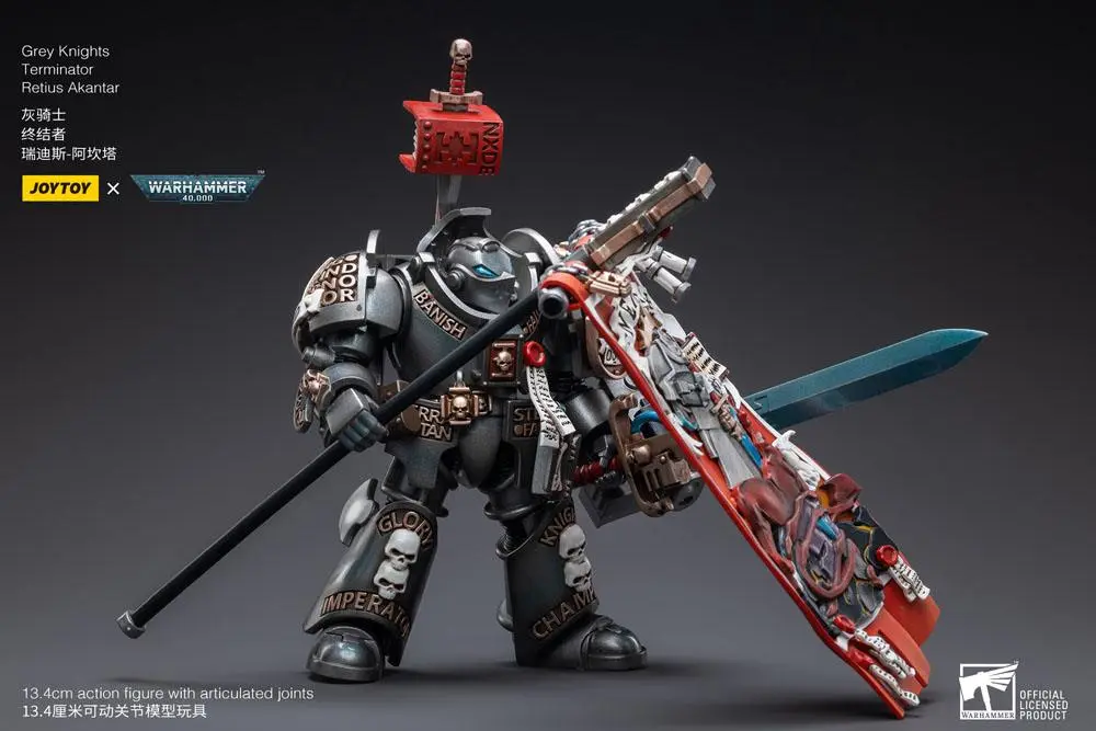 Warhammer 40k akcijska figura 1/18 Grey Knights Terminator Retius Akantar 13 cm fotografija proizvoda