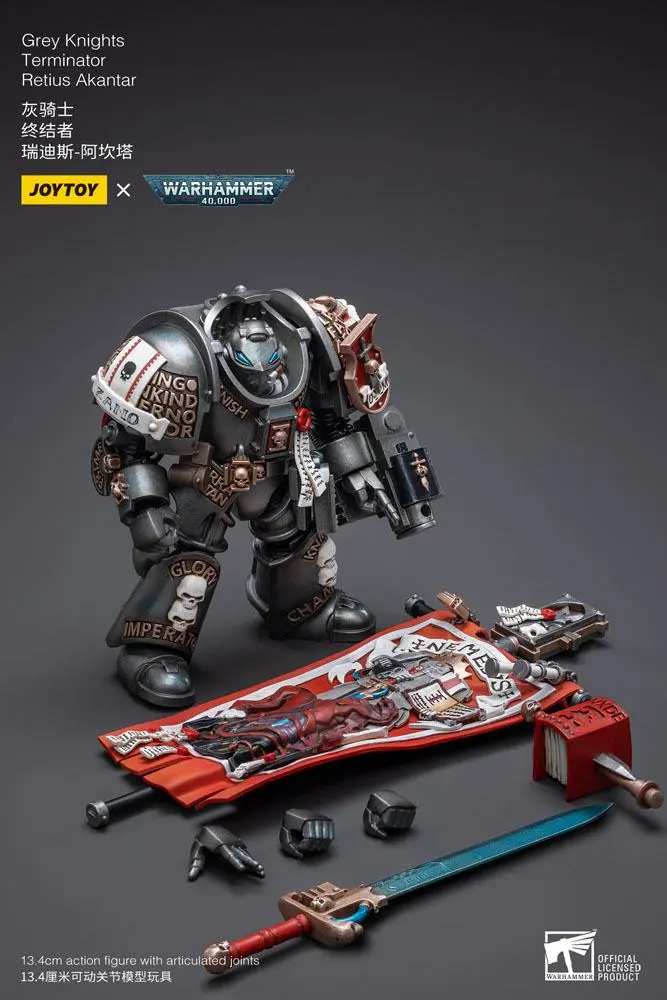 Warhammer 40k akcijska figura 1/18 Grey Knights Terminator Retius Akantar 13 cm fotografija proizvoda