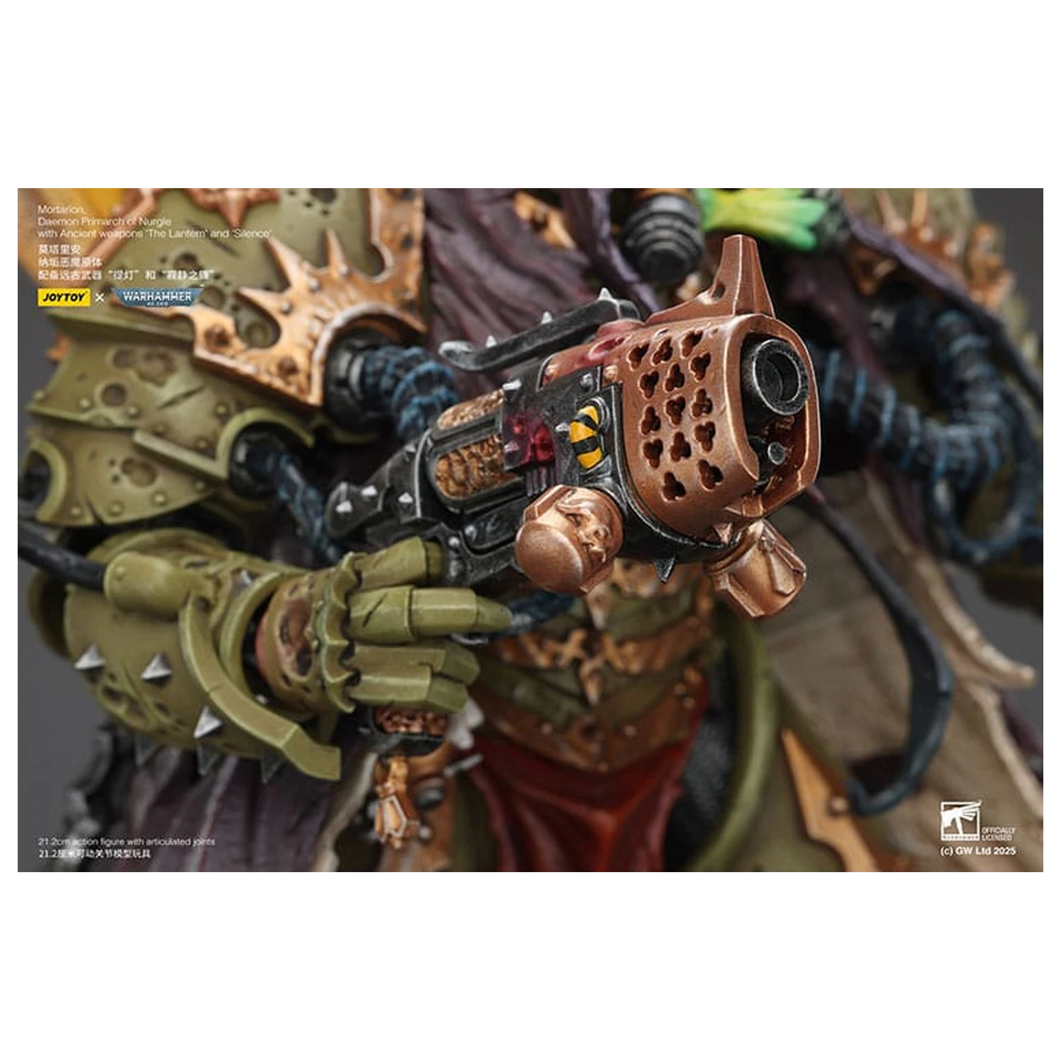 Warhammer 40k akcijska figura 1/18 Mortarion Daemon Primarch of Nurgle s drevnim oružjem The Lantern and Silence 21 cm fotografija proizvoda