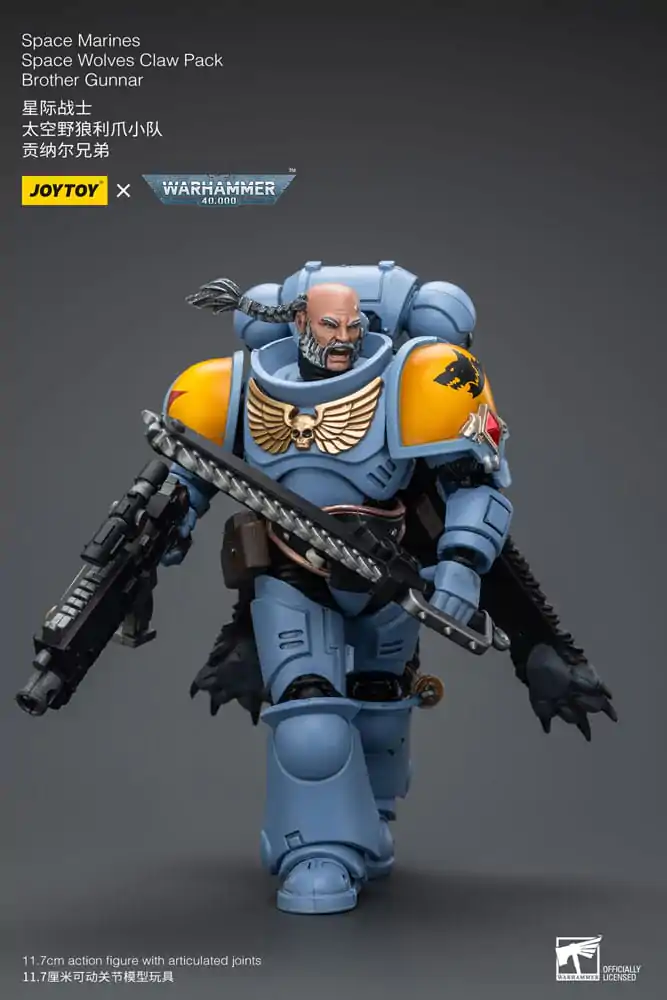 Warhammer 40k akcijska figura 1/18 Space Marines Space Wolves Claw Pack Brother Gunnar 12 cm fotografija proizvoda