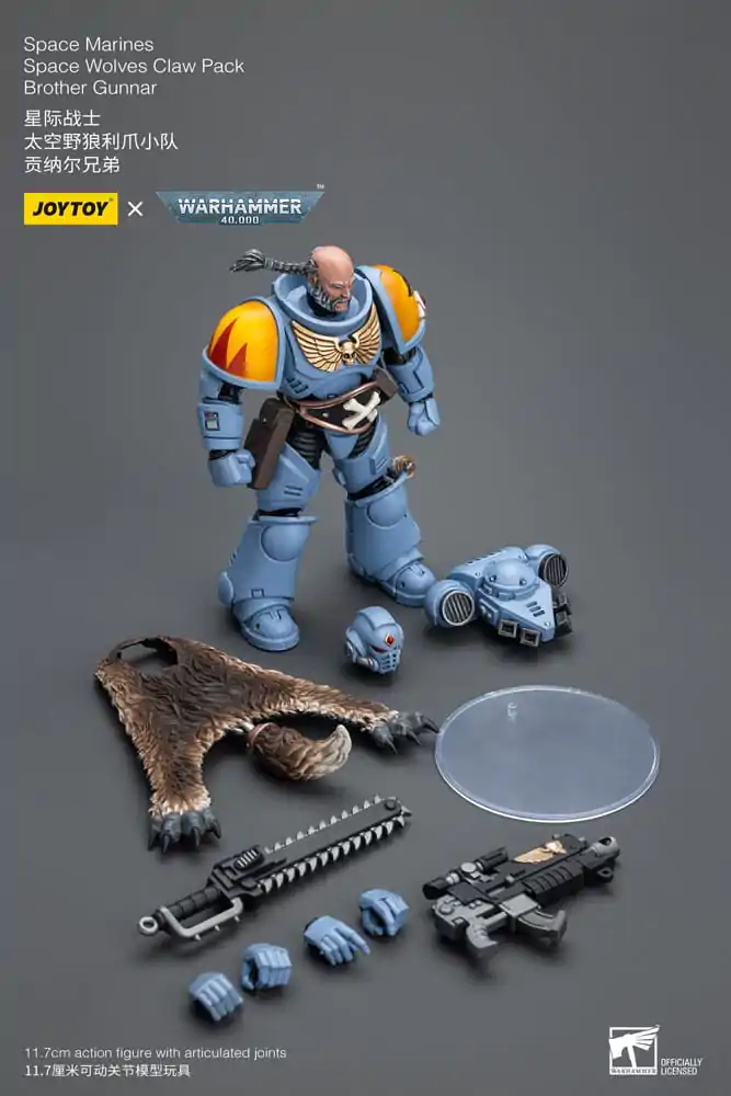 Warhammer 40k akcijska figura 1/18 Space Marines Space Wolves Claw Pack Brother Gunnar 12 cm fotografija proizvoda