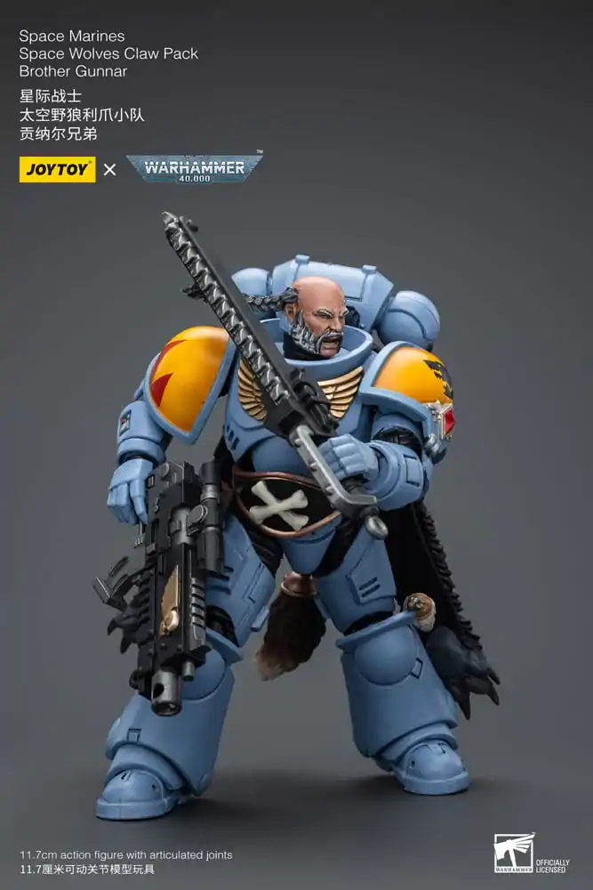 Warhammer 40k akcijska figura 1/18 Space Marines Space Wolves Claw Pack Brother Gunnar 12 cm fotografija proizvoda