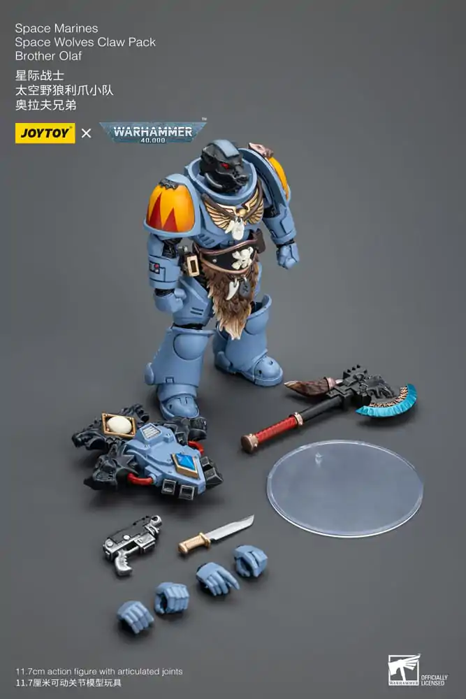 Warhammer 40k akcijska figura 1/18 Space Marines Space Wolves Claw Pack Brat Olaf 12 cm fotografija proizvoda