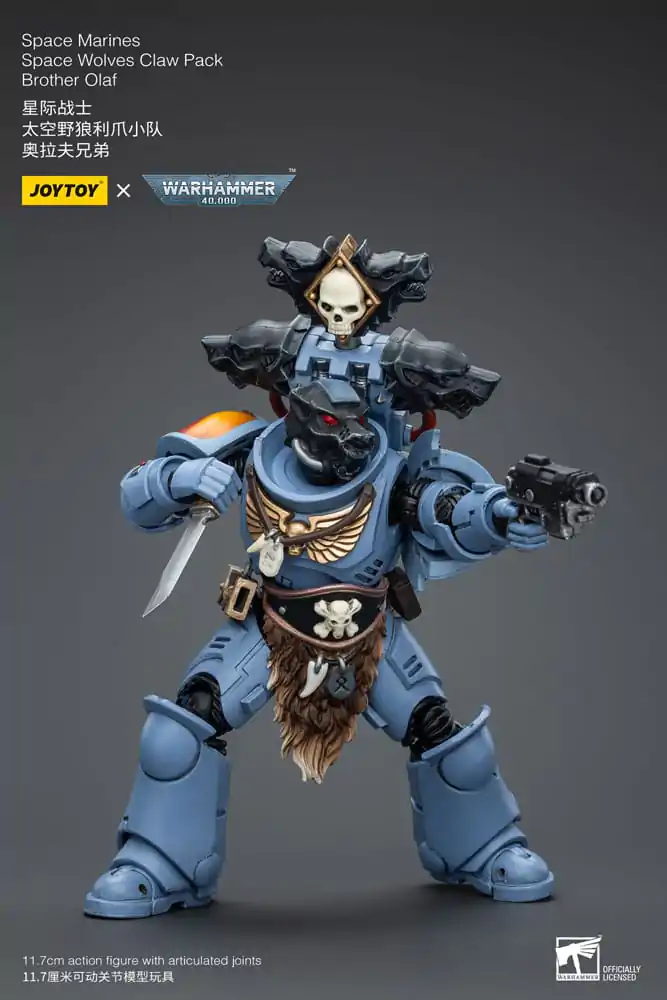 Warhammer 40k akcijska figura 1/18 Space Marines Space Wolves Claw Pack Brat Olaf 12 cm fotografija proizvoda