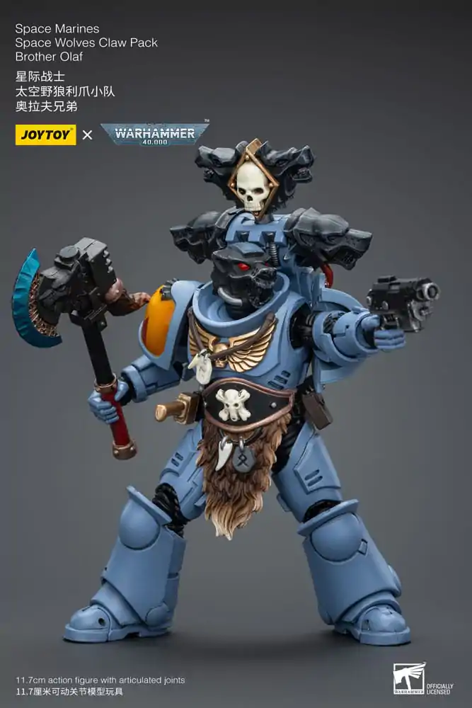 Warhammer 40k akcijska figura 1/18 Space Marines Space Wolves Claw Pack Brat Olaf 12 cm fotografija proizvoda