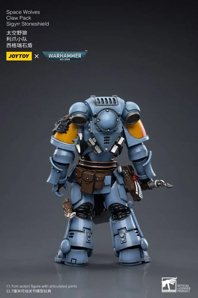 Warhammer 40k akcijska figura 1/18 Space Wolves Claw Pack Sigyrr Stoneshield 12 cm fotografija proizvoda