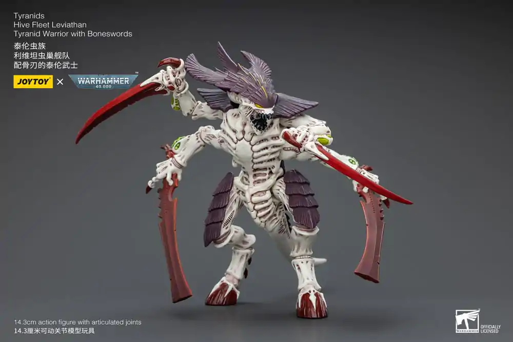 Warhammer 40k akcijska figura 1/18 Tyranids Hive Fleet Leviathan Tyranid Warrior s Boneswords 12 cm fotografija proizvoda