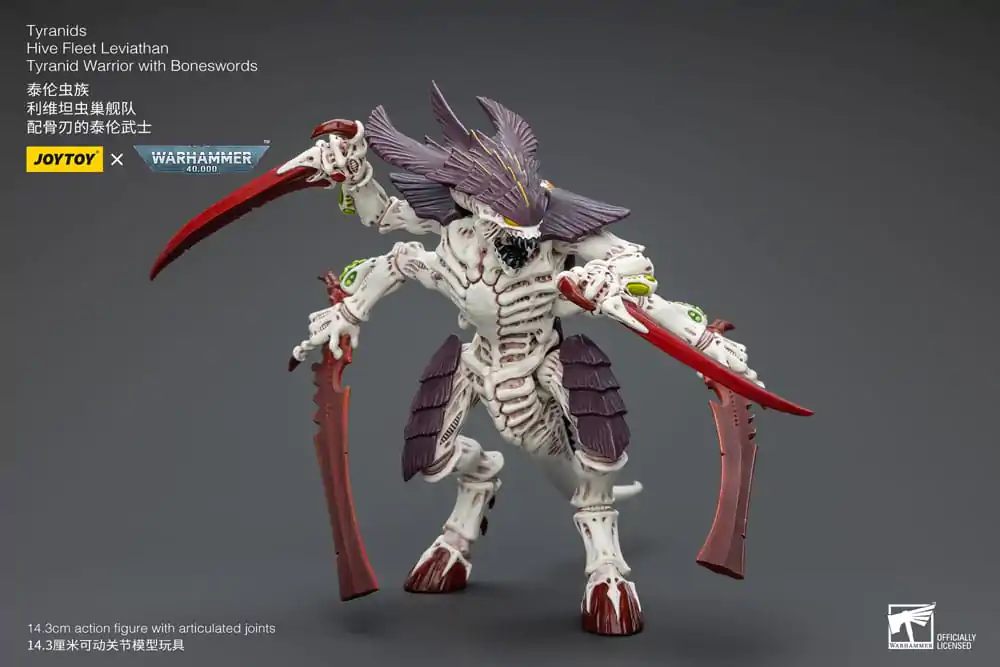 Warhammer 40k akcijska figura 1/18 Tyranids Hive Fleet Leviathan Tyranid Warrior s Boneswords 12 cm fotografija proizvoda