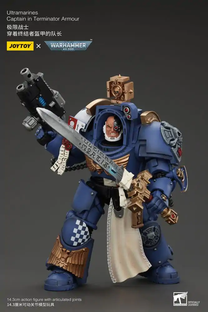 Warhammer 40k akcijska figura 1/18 Ultramarines Captain In Terminator Armour 14 cm fotografija proizvoda