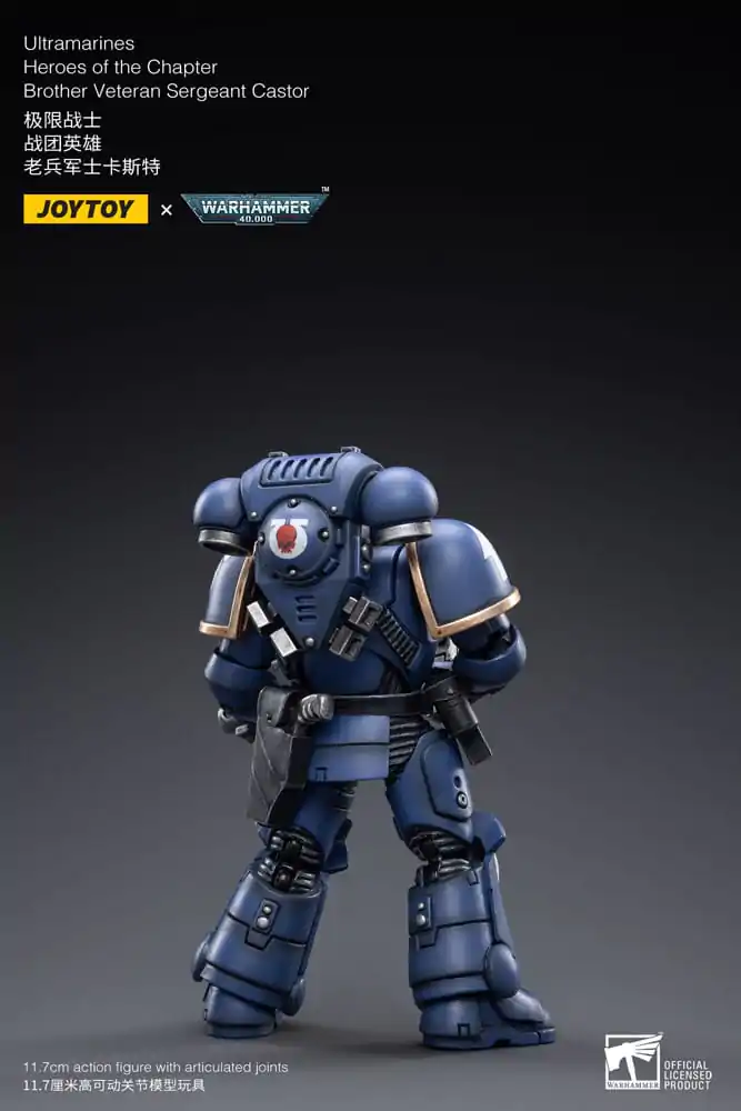 Warhammer 40k akcijska figura 1/18 Ultramarines Heroes of the Chapter Brother Veteran Sergeant Castor 12 cm fotografija proizvoda