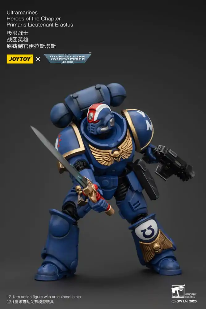 Warhammer 40k akcijska figura 1/18 Ultramarines Heroes of the Chapter Primaris Lieutenant Erastus 20 cm fotografija proizvoda