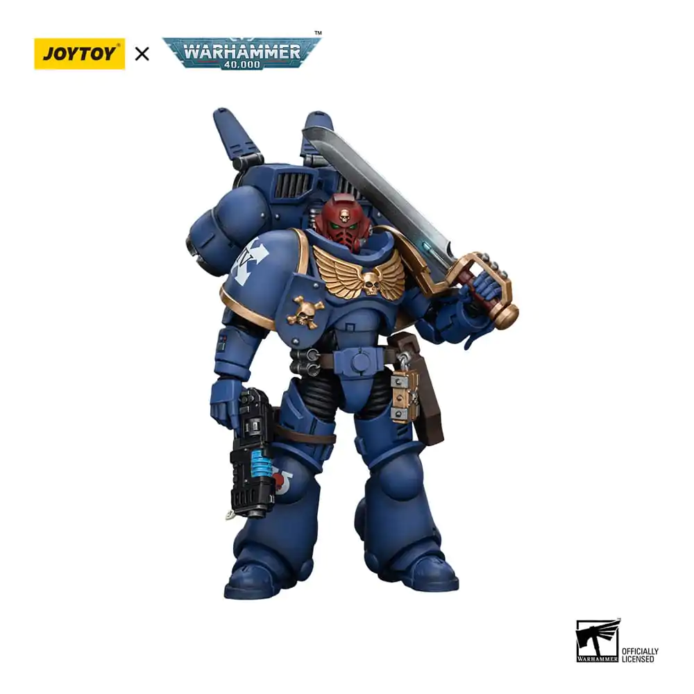 Warhammer 40k akcijska figura 1/18 Ultramarines Jump Pack Intercessors Sergeant s plazma pištoljem i Power Sword 12 cm fotografija proizvoda