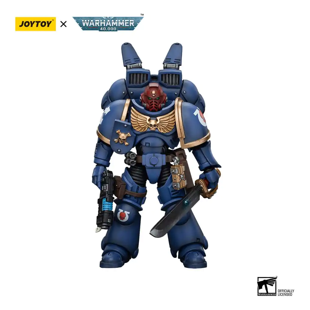 Warhammer 40k akcijska figura 1/18 Ultramarines Jump Pack Intercessors Sergeant s plazma pištoljem i Power Sword 12 cm fotografija proizvoda