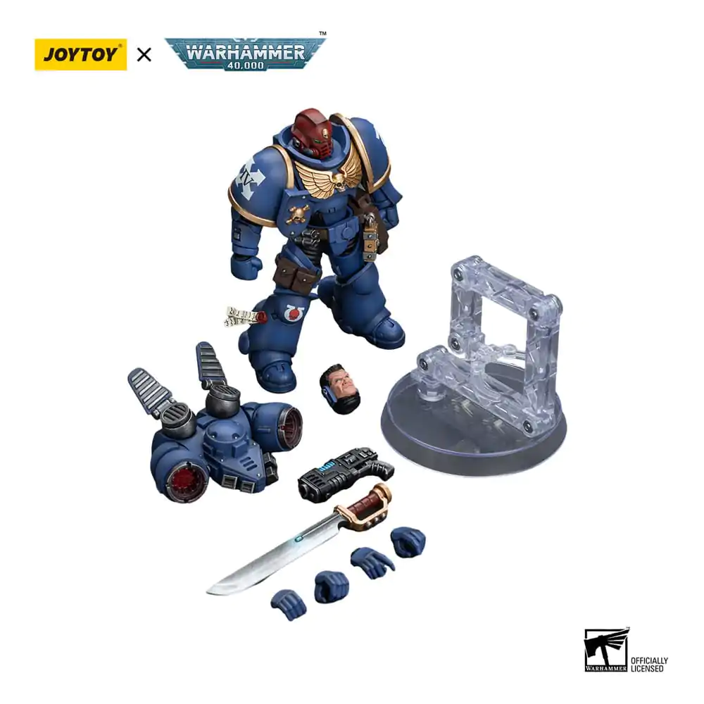Warhammer 40k akcijska figura 1/18 Ultramarines Jump Pack Intercessors Sergeant s plazma pištoljem i Power Sword 12 cm fotografija proizvoda