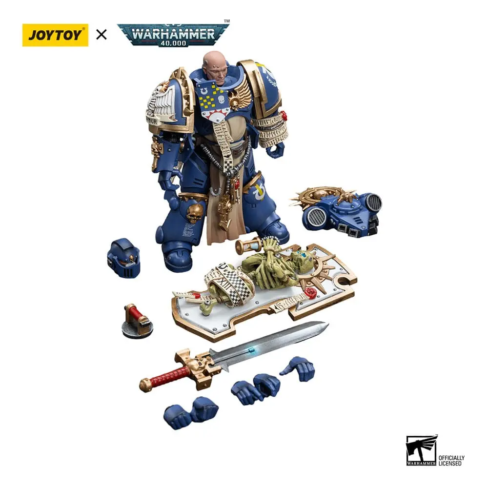 Warhammer 40k akcijska figura 1/18 Ultramarines Primaris Captain s Reliktnim štitom i energetskim mačem 12 cm fotografija proizvoda