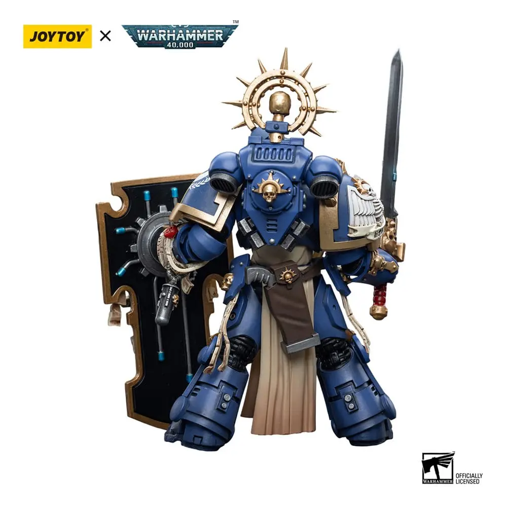 Warhammer 40k akcijska figura 1/18 Ultramarines Primaris Captain s Reliktnim štitom i energetskim mačem 12 cm fotografija proizvoda