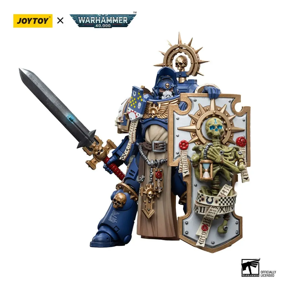 Warhammer 40k akcijska figura 1/18 Ultramarines Primaris Captain s Reliktnim štitom i energetskim mačem 12 cm fotografija proizvoda