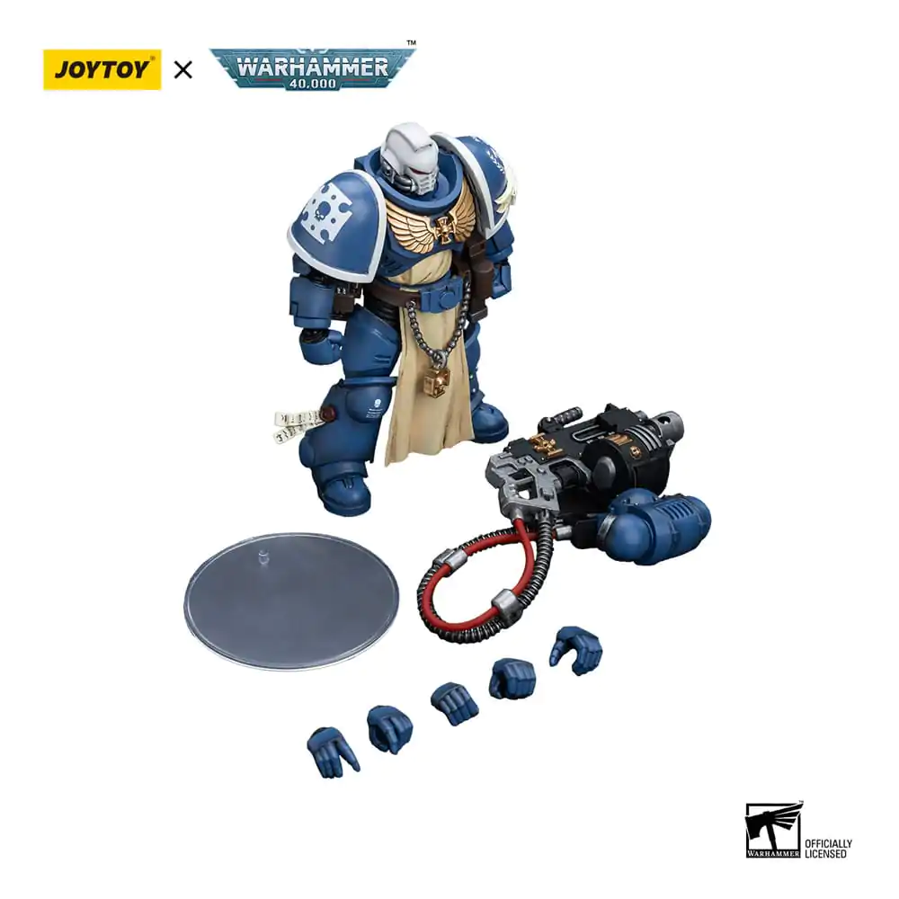 Warhammer 40k akcijska figura 1/18 Ultramarines Sternguard Veteran s teškim bacačem 12 cm fotografija proizvoda